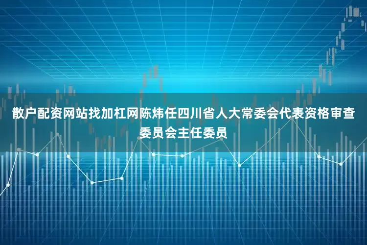 散户配资网站找加杠网陈炜任四川省人大常委会代表资格审查委员会主任委员